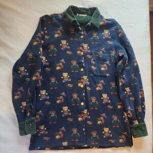 Vintage Teddy Bear Button Down